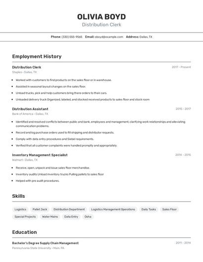Resume example 2