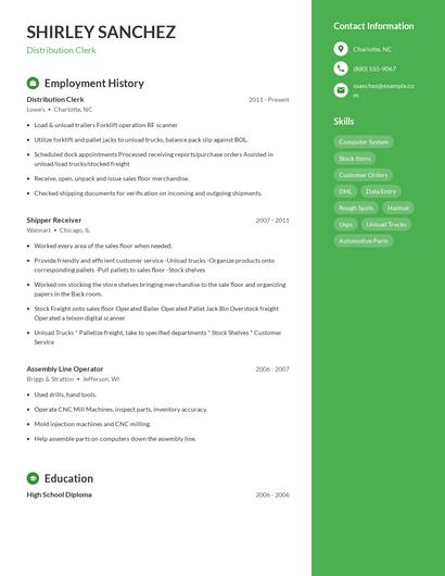 Resume example 4