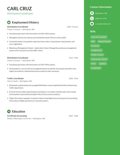 Resume example 4