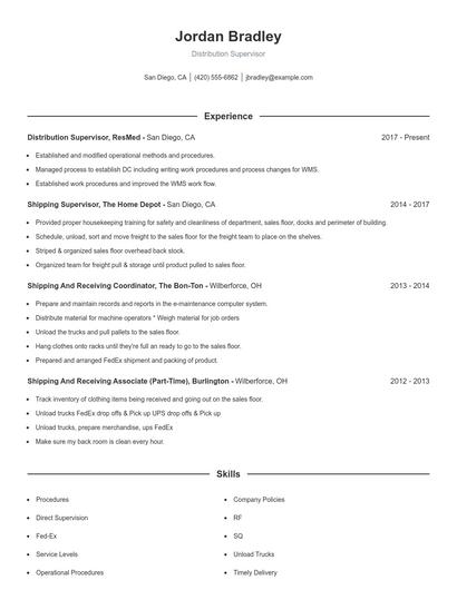 Resume example 1