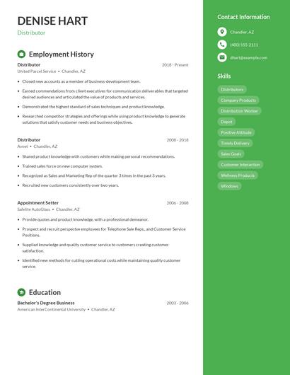 Resume example 5