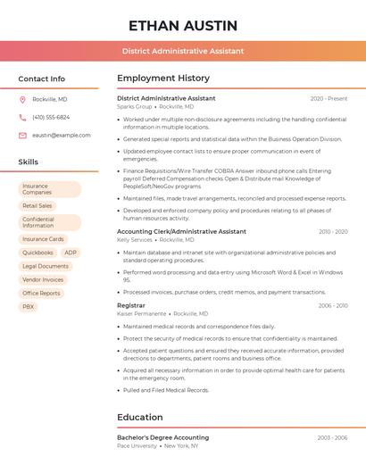 Resume example 3