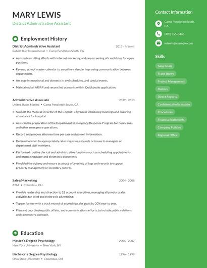 Resume example 4