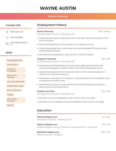 Resume example 3