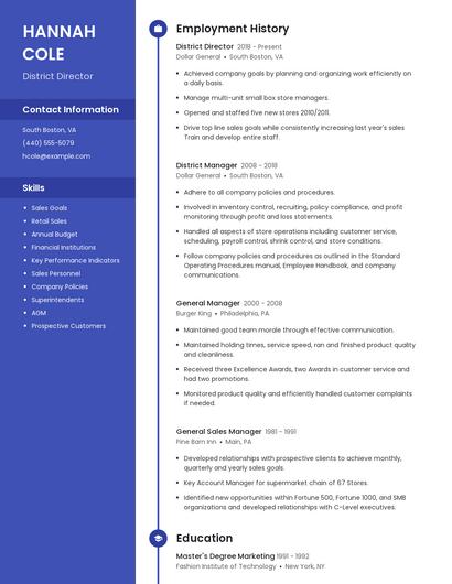 Resume example 4