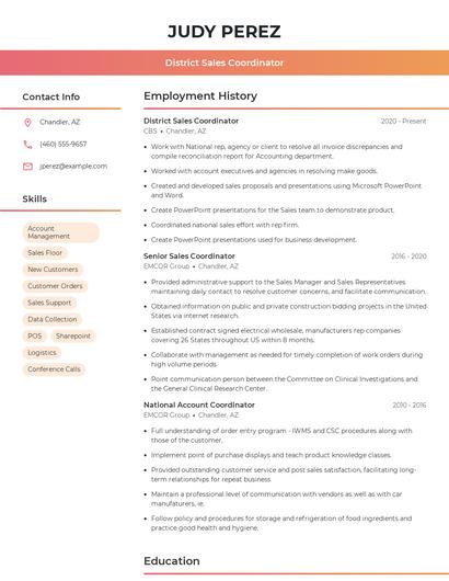 Resume example 3