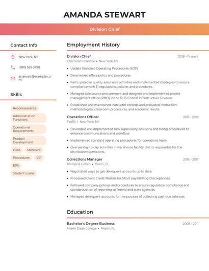 Resume example 3