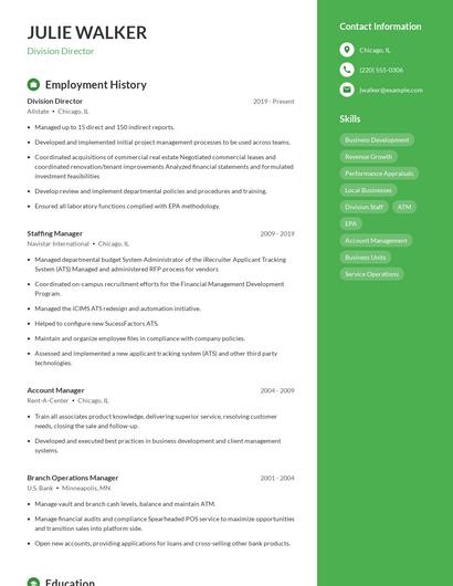 Resume example 4