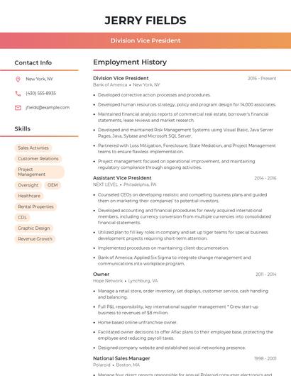 Resume example 3
