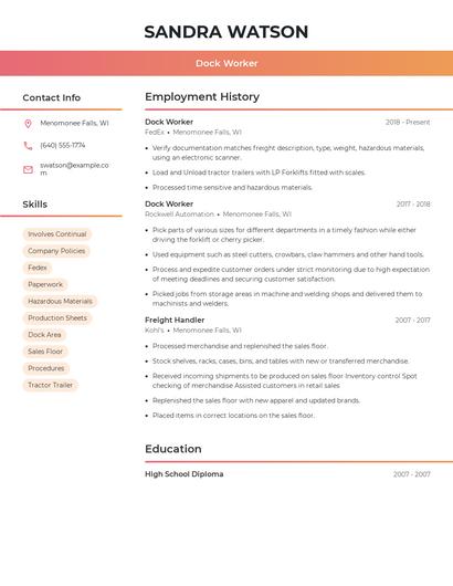 Resume example 3