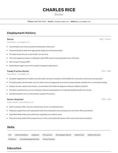 Resume example 2