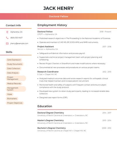 Resume example 3