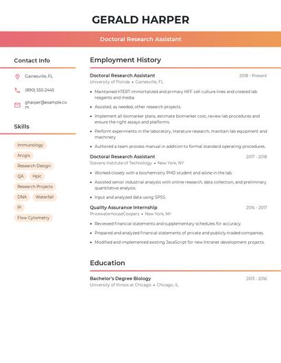 Resume example 3