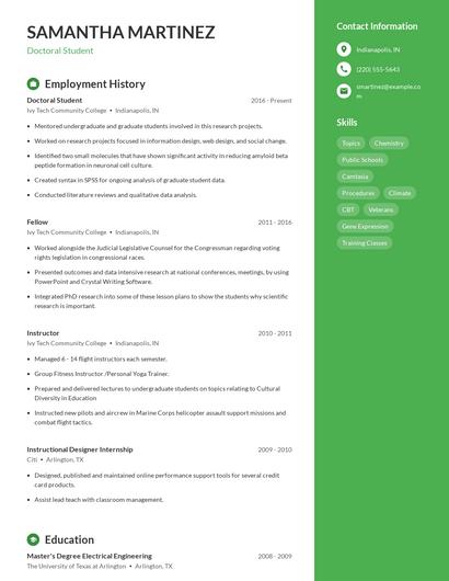 Resume example 4