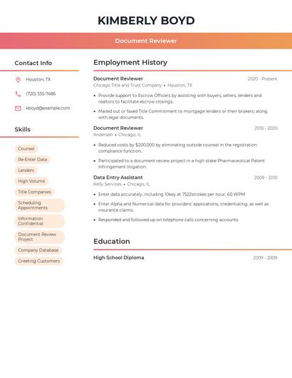 Resume example 3