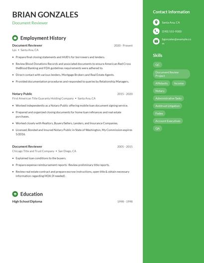 Resume example 4