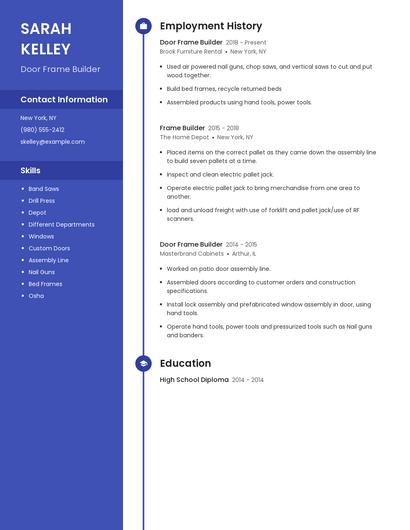 Door Frame Builder Resume