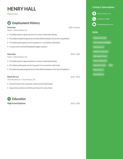 Resume example 4