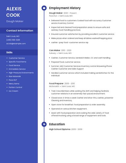 Dough Maker Resume