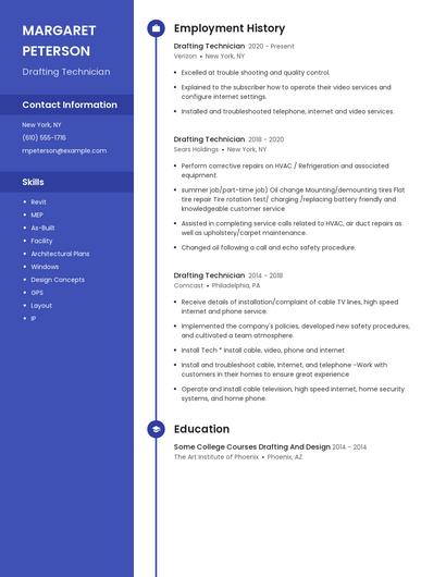 Drafting Technician Resume