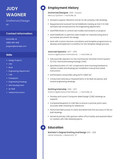Draftsman/Designer Resume