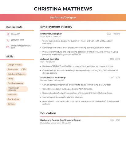 Resume example 3