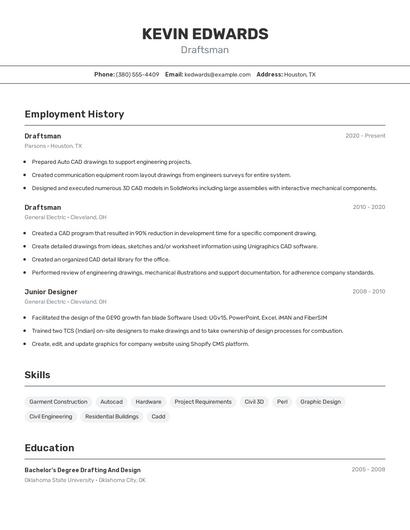 Resume example 2