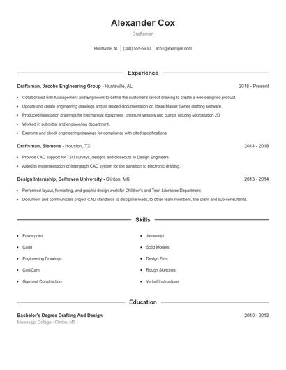 Resume example 1