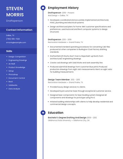 Draftsperson Resume
