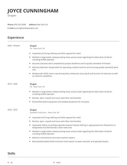 Draper Resume