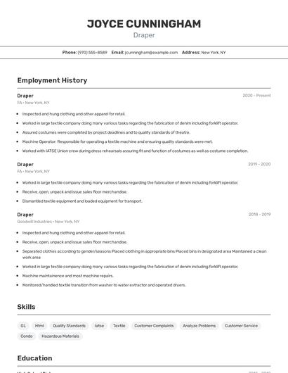 Draper Resume