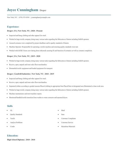 Draper Resume