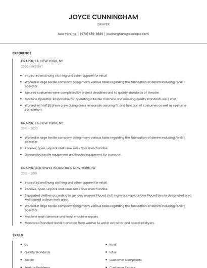 Draper Resume