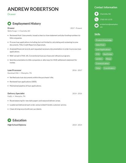 Drawer Resume