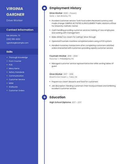 Drive Worker Resume