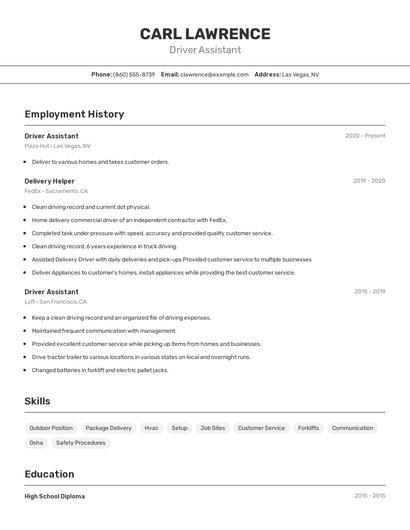 Resume example 2