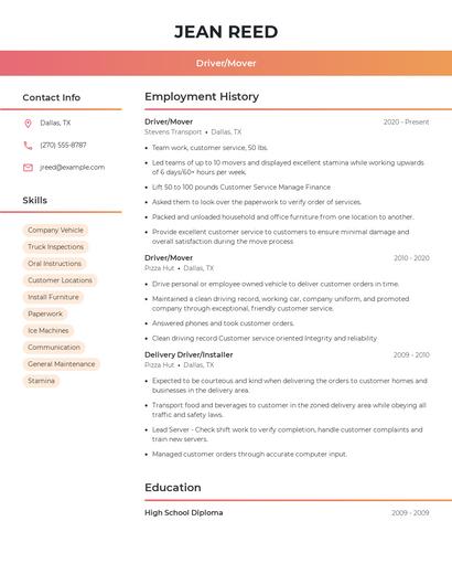 Resume example 3