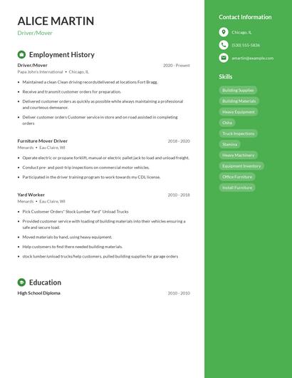Resume example 4