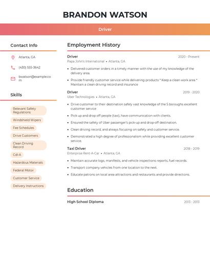 Resume example 3