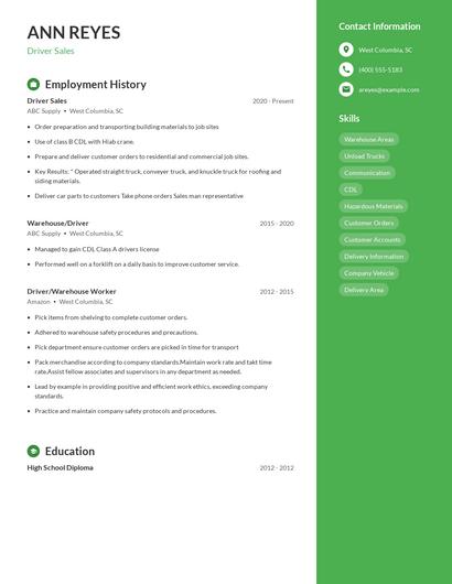 Resume example 5