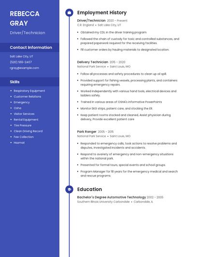 Resume example 4