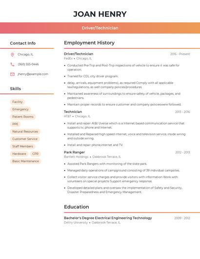 Resume example 3