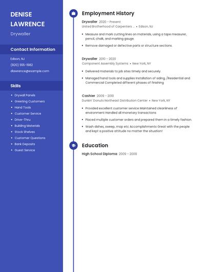 Drywaller Resume