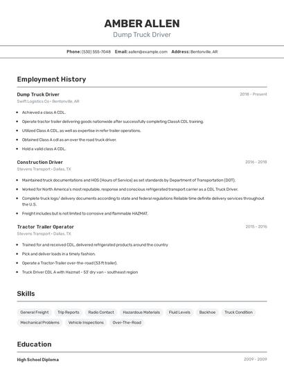 Resume example 2