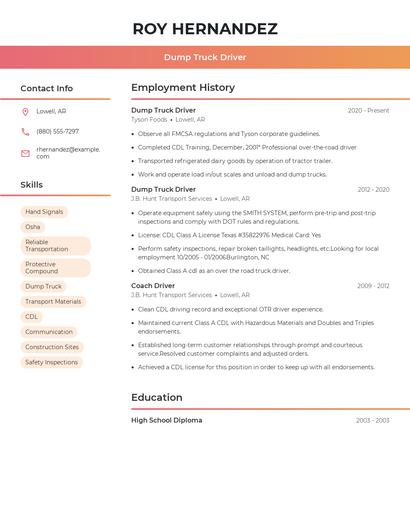 Resume example 3