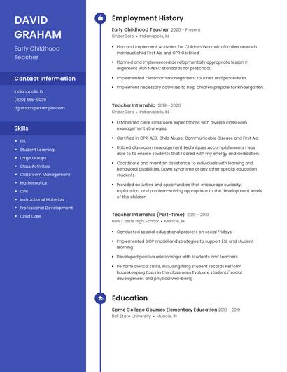 Resume example 5