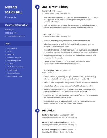 Economist Resume