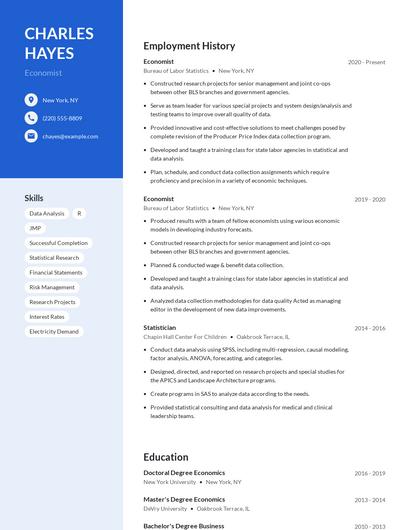 Economist Resume