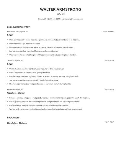 Edger Resume