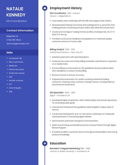 EDI Coordinator Resume